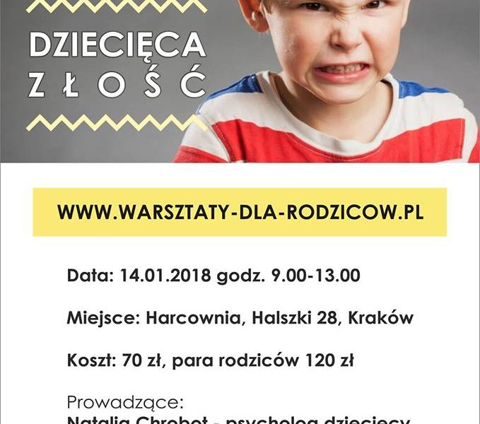 Warsztaty dla Rodziców „DZIECIĘCA ZŁOŚĆ”